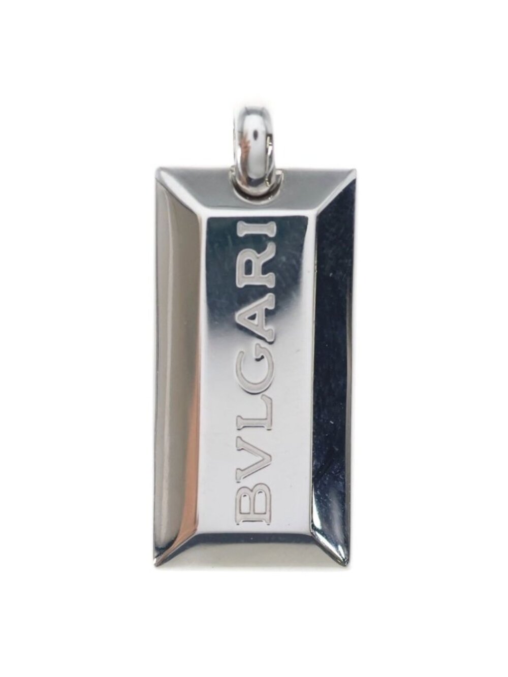 Bvlgari 18k White Gold Ingot Pendant